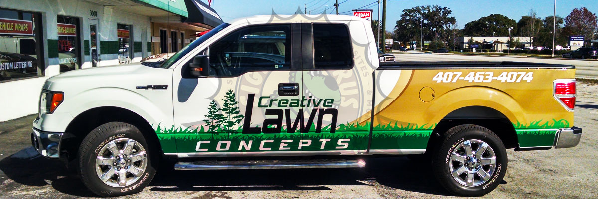 Creative Lawn Concepts Pickup Truck Wrap